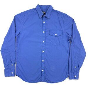 Todd Snyder New York Mens Shirt Sz Medium Button Down Long Sleeve Cotton Blue